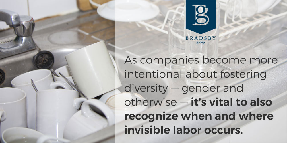 As companies become more intentional about fostering diversity — gender and otherwise — it's vital to also recognize when and where invisible labor occurs.