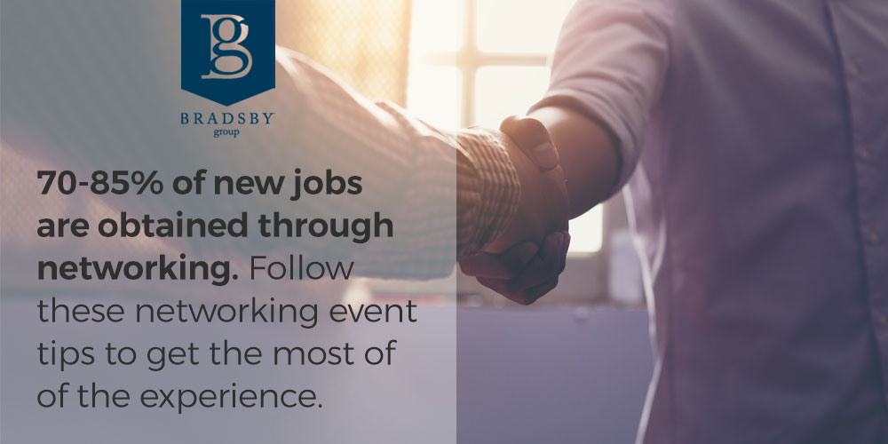 70-85% of new jobs are obtained through networking. Follow these networking event tips to make the most of the experience.