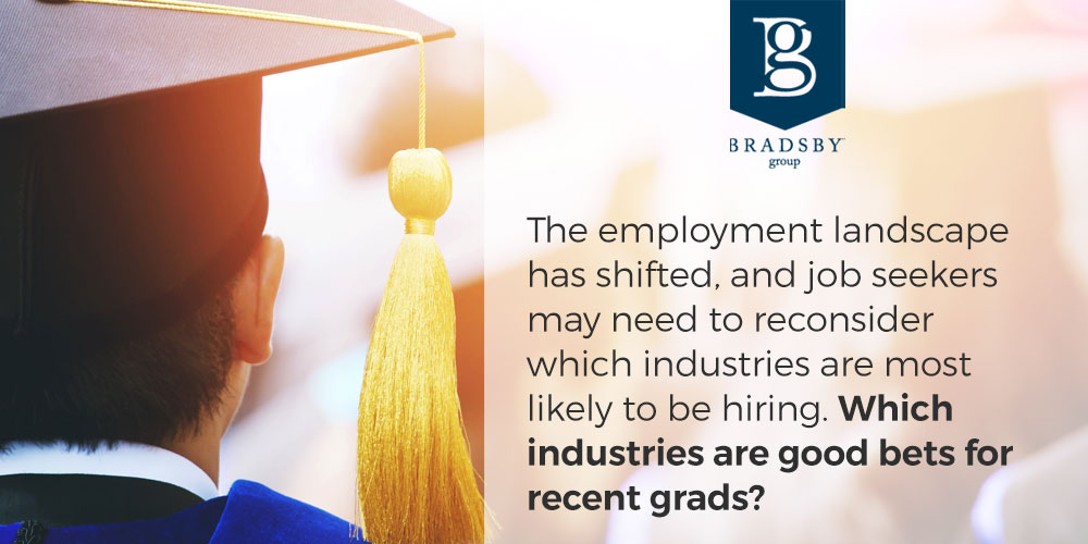 The employment landscape has shifted, and job seekers may need to reconsider which industries are most likely to be hiring. Which industries are good bets for recent grads? - best jobs for college grads